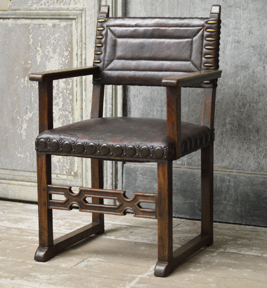Arts and Crafts leather chair