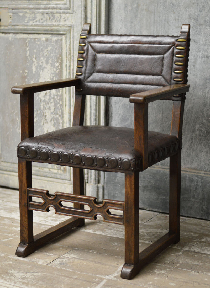 Arts and Crafts leather chair