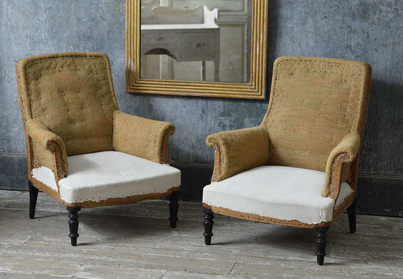 Pair of Napoleon Third armchairs