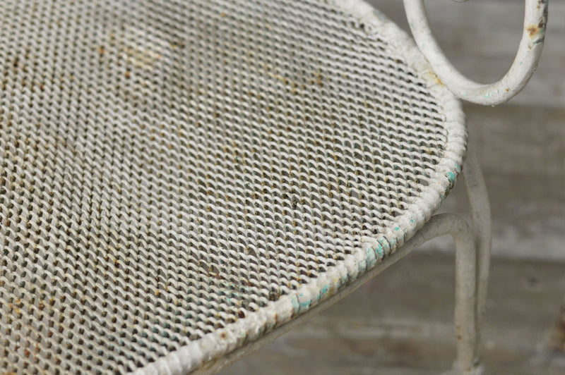 A set of French solid iron garden chairs 1920's