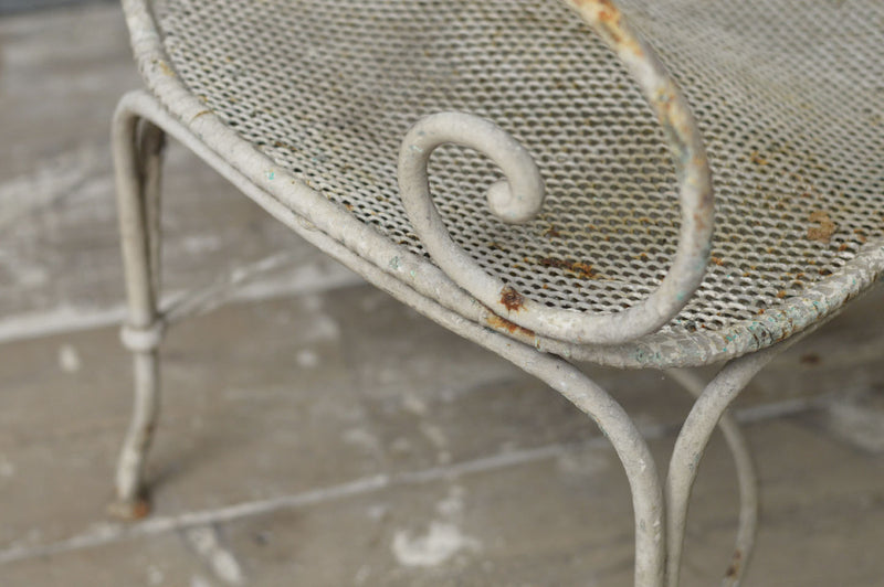 A set of French solid iron garden chairs 1920's