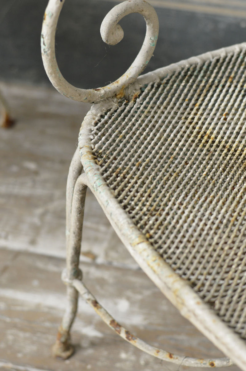 A set of French solid iron garden chairs 1920's