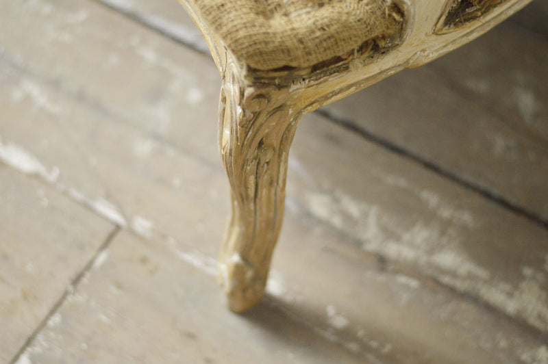Pair of French Rococo style 19th Century carved salon chairs