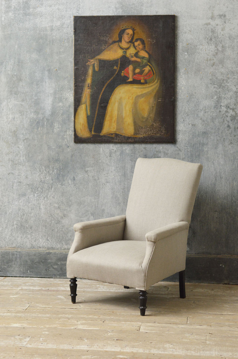 French 19th Century library armchair