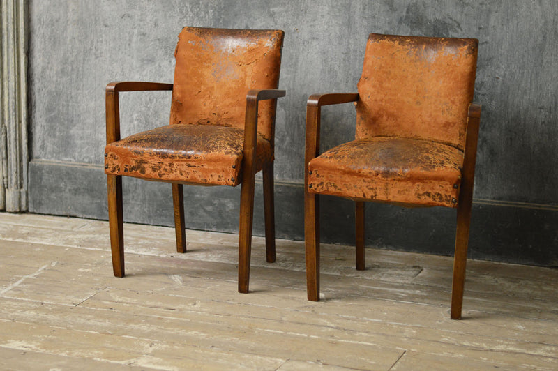 Pair of French bridge chairs