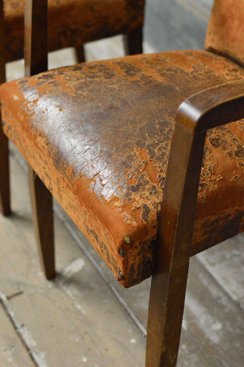 Pair of French bridge chairs