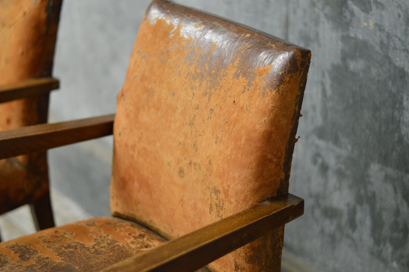 Pair of French bridge chairs