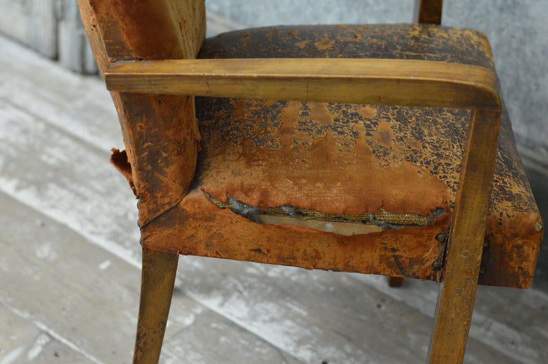 Pair of French bridge chairs