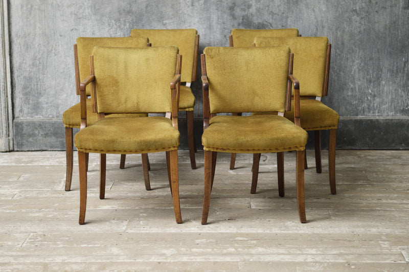 A set of French solid iron garden chairs 1920's