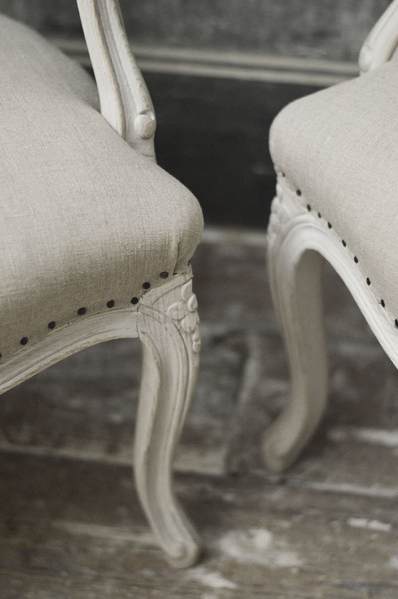 Pair of French salon chairs