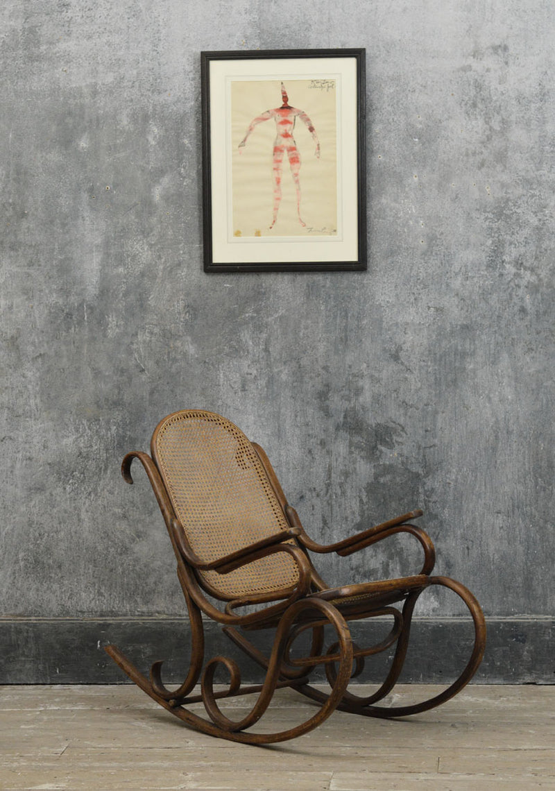 19th Century bentwood rocking chair by Fischel