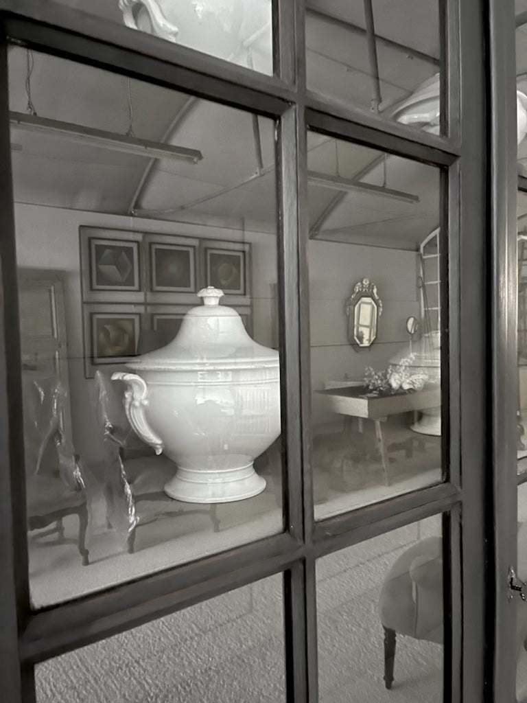 French Glazed bookcase with shelves