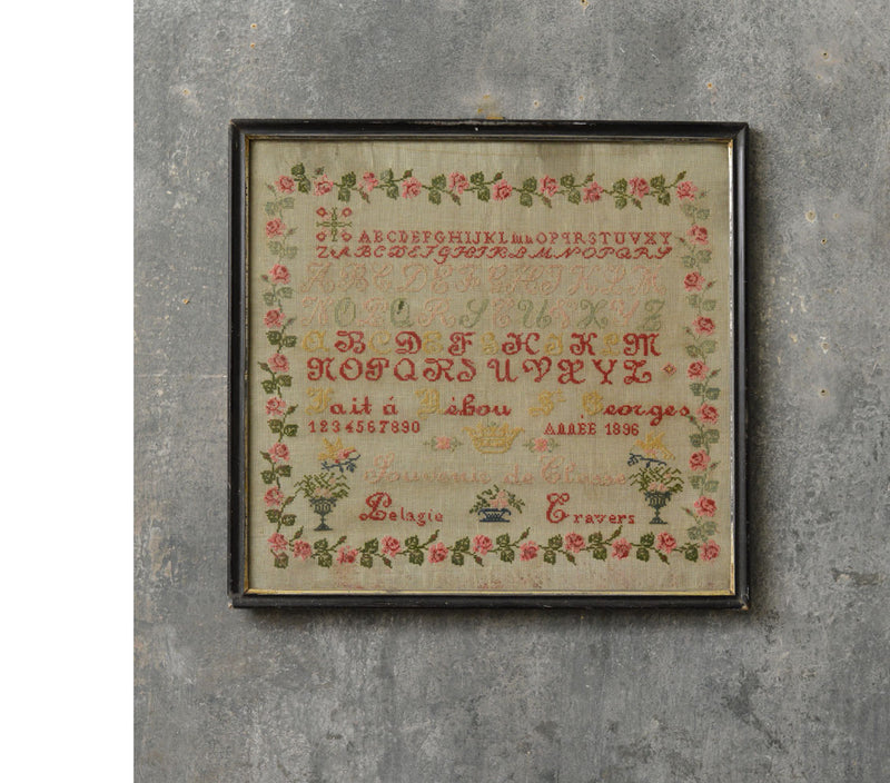French sampler dated 1896.