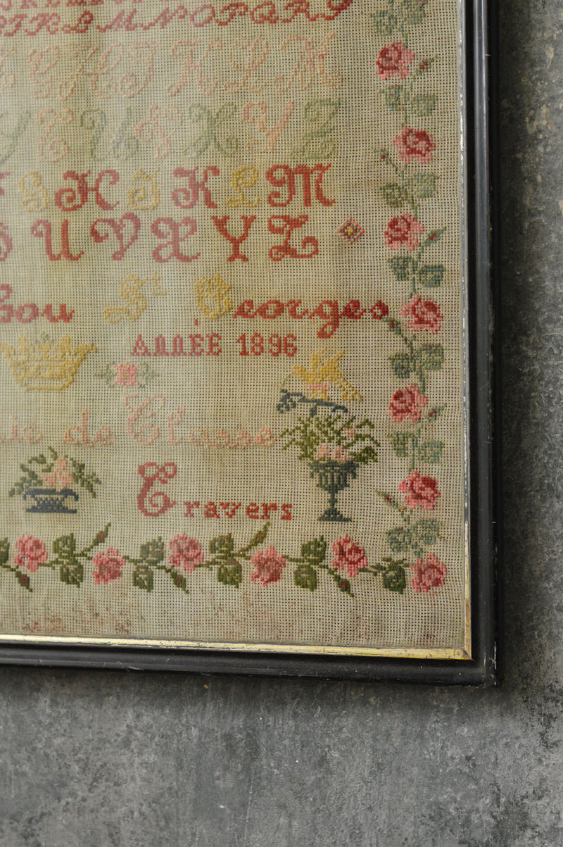 French sampler dated 1896.