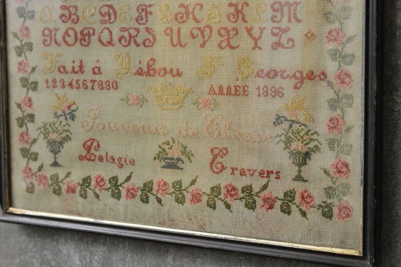 French sampler dated 1896.