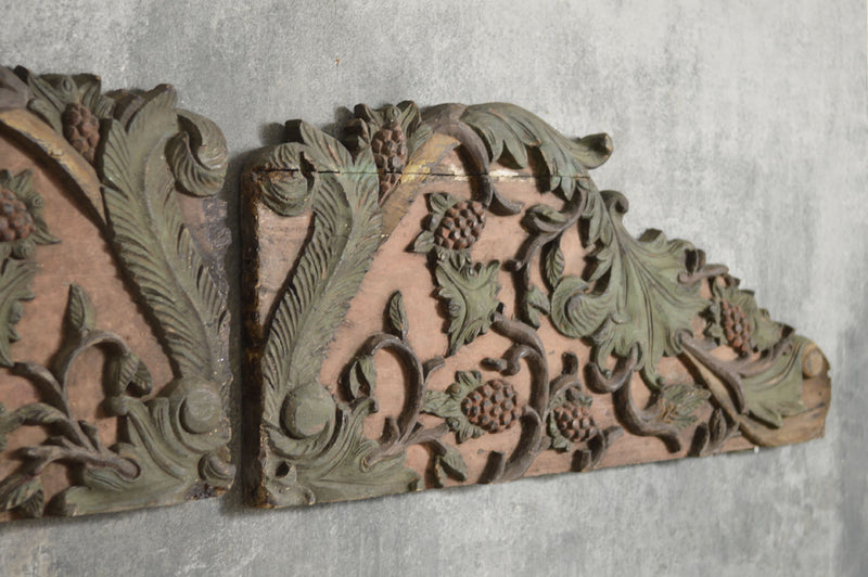 PAIR OF TEAK CARVED PANELS