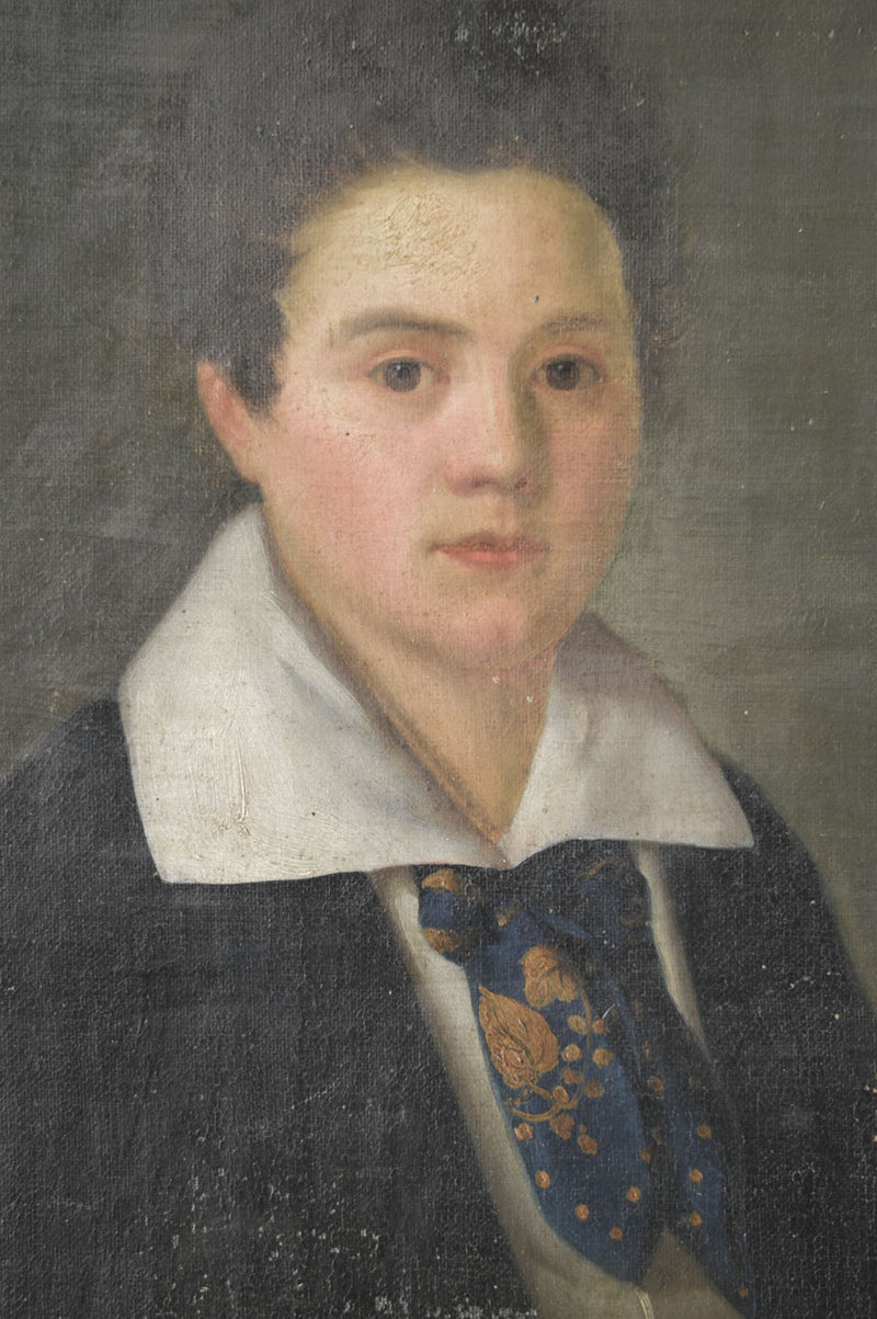 FRENCH 19TH CENTURY PORTRAIT OF A GIRL SCHOLAR