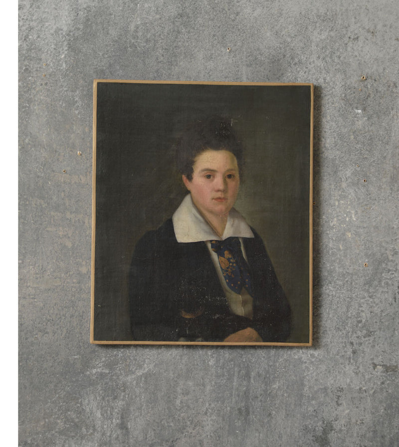 FRENCH 19TH CENTURY PORTRAIT OF A GIRL SCHOLAR