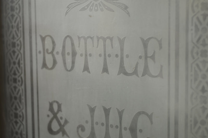 Pair of English etched glass tavern doors