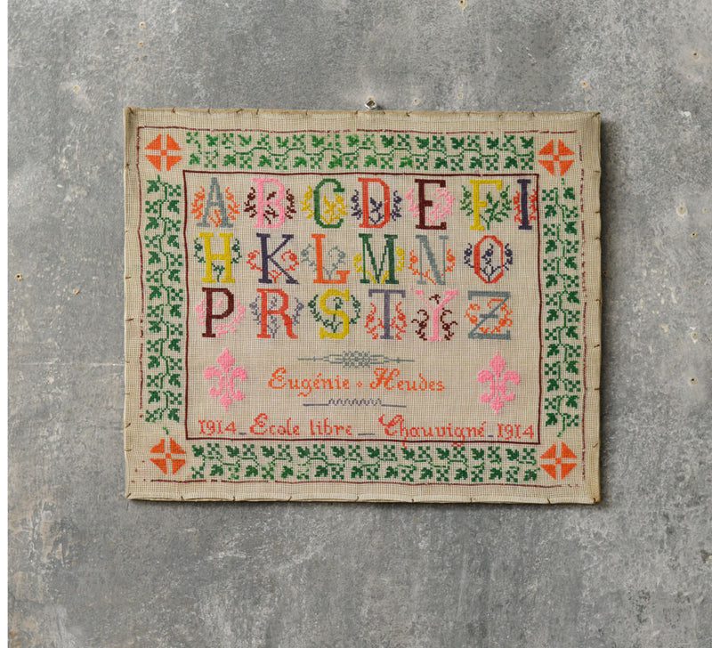 French sampler dated 1914