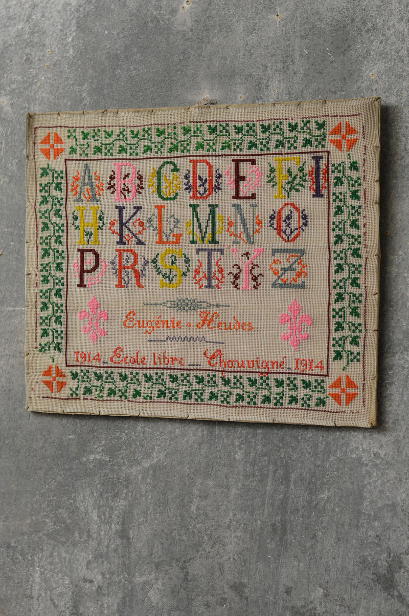 French sampler dated 1914