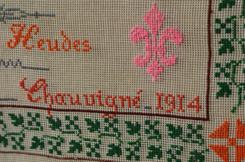 French sampler dated 1914