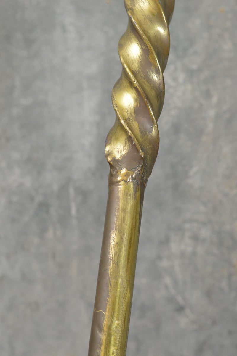 Pair of 19th Century carousel brass poles.