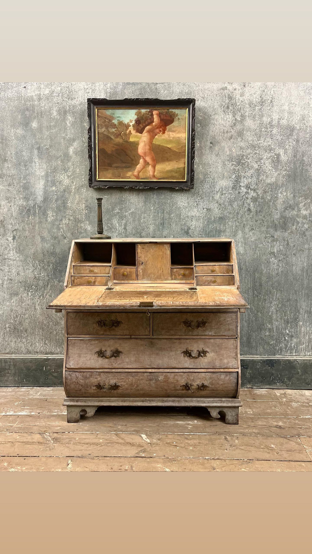 19th century Dutch drop front desk