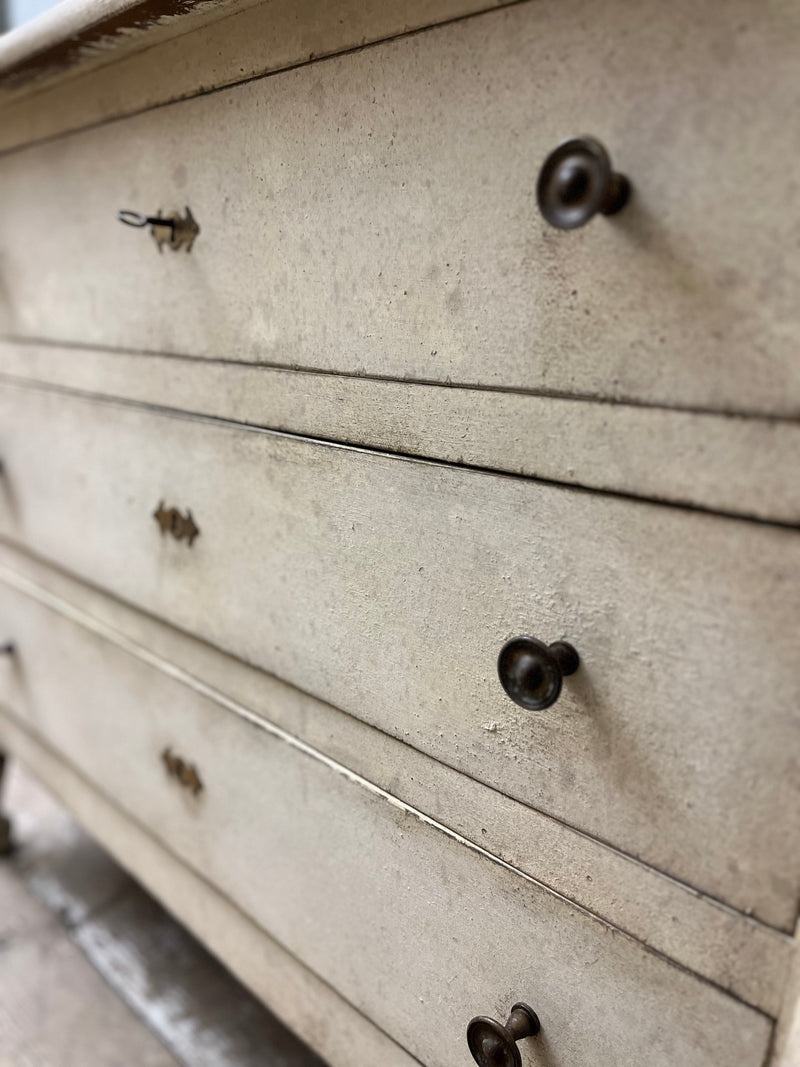 19th century French chest of drawers with mirror