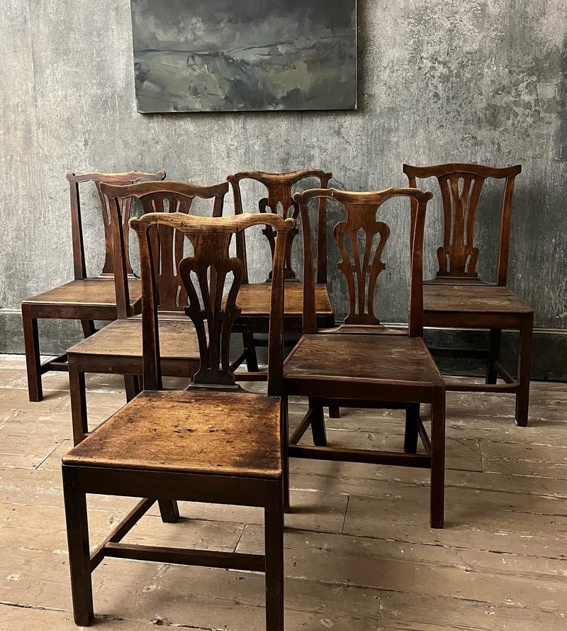 Set of six Georgian chairs