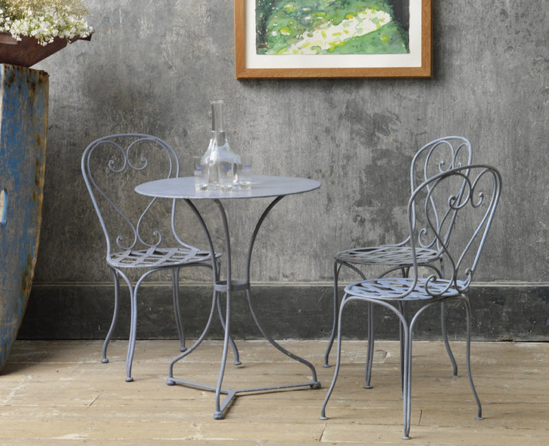 French 19th Century iron garden set.