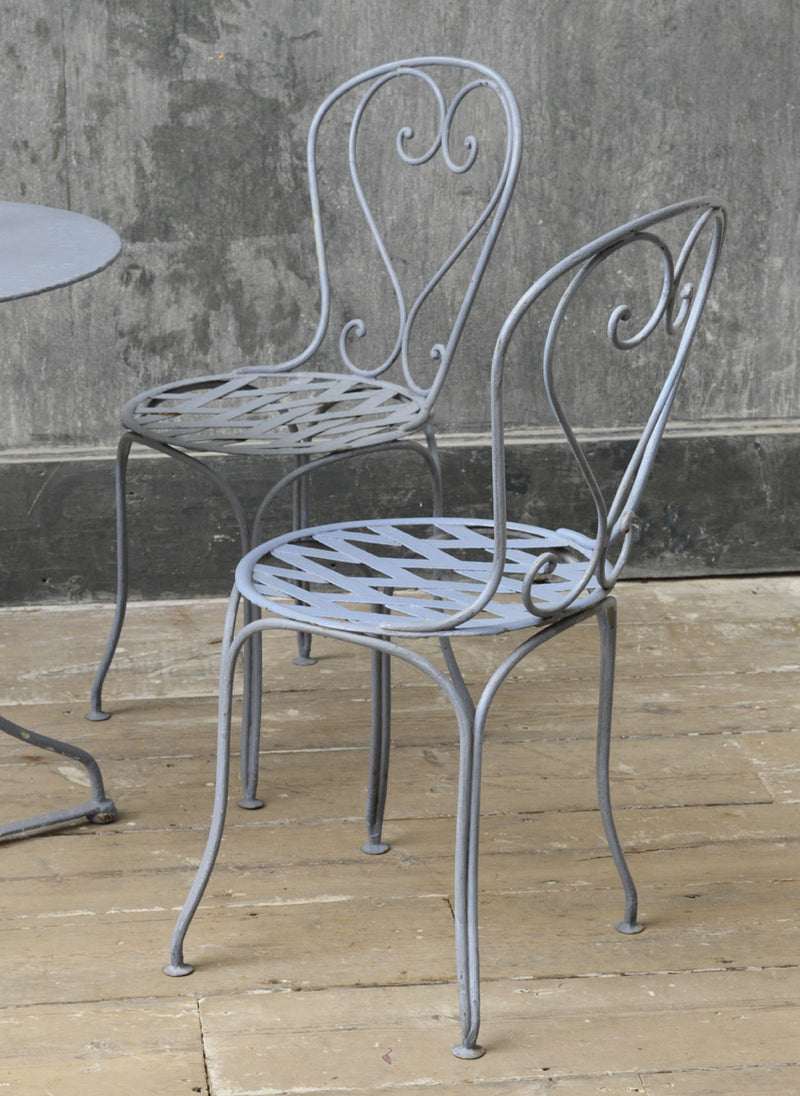French 19th Century iron garden set.