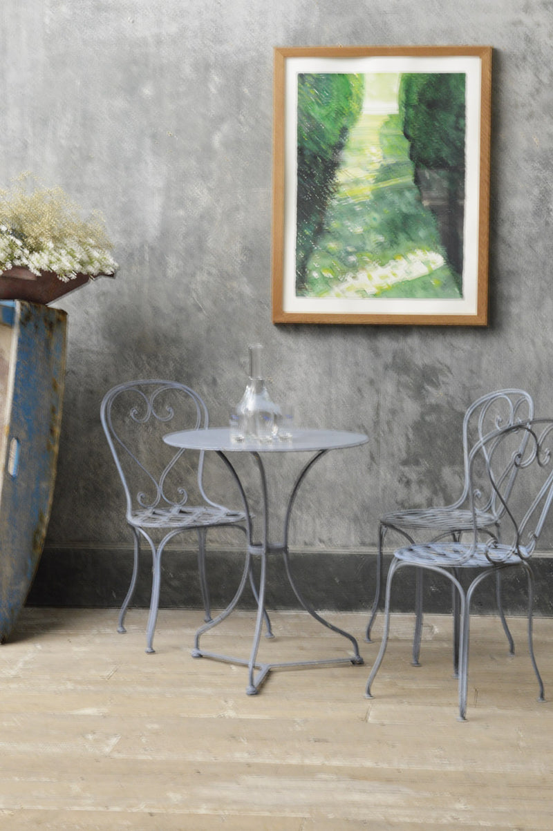 French 19th Century iron garden set.