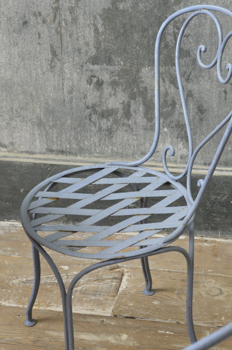 French 19th Century iron garden set.