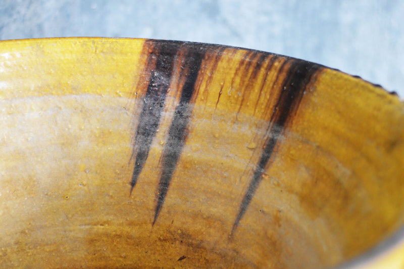 Large 19th Century earthenware bowl from South of France