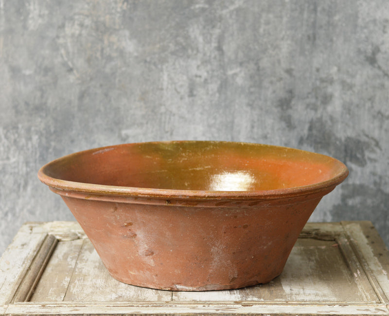 French 19th Century large earthenware bowl