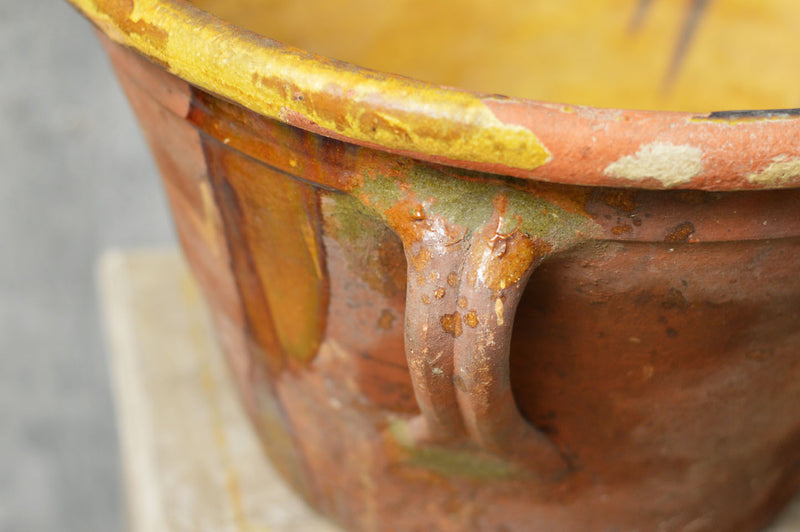 Large 19th Century earthenware bowl from South of France