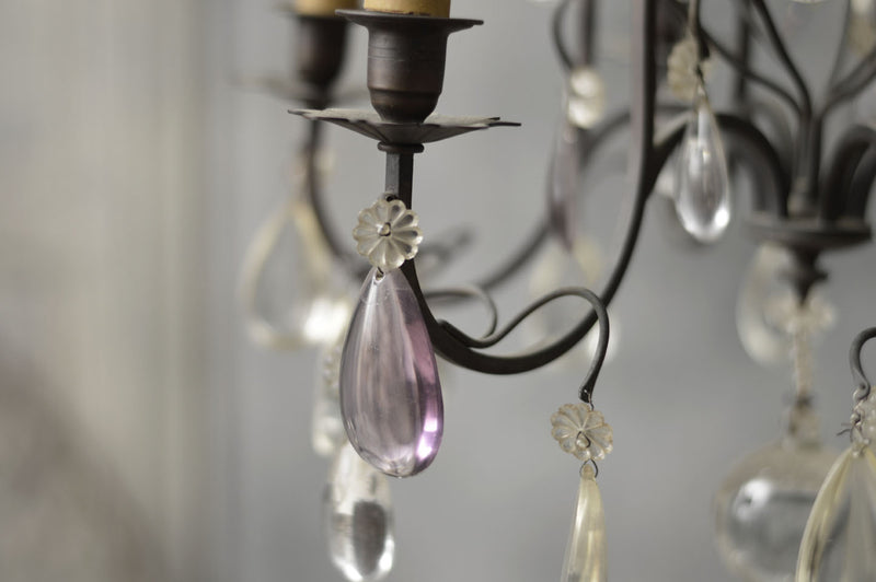 FRENCH 19TH CENTURY IRON CHANDELIER