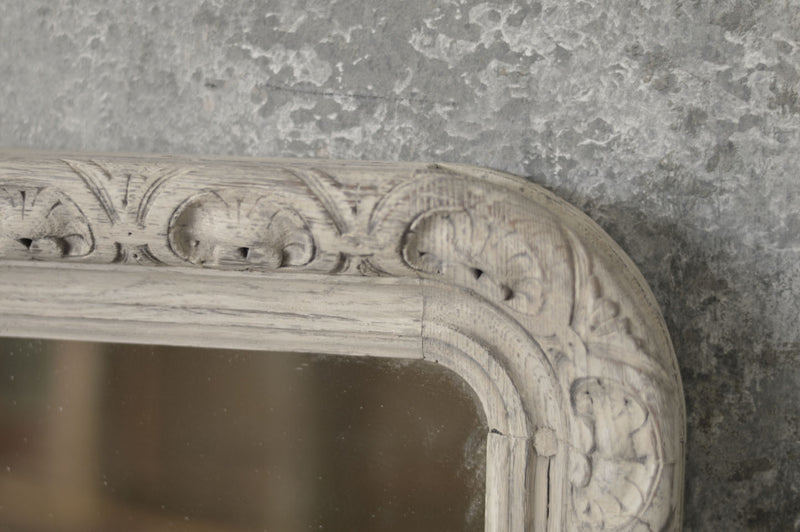 FRENCH 19TH CENTURY CARVED OAK MIRROR