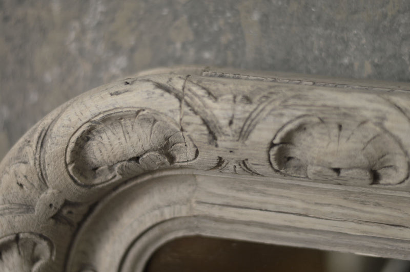 FRENCH 19TH CENTURY CARVED OAK MIRROR