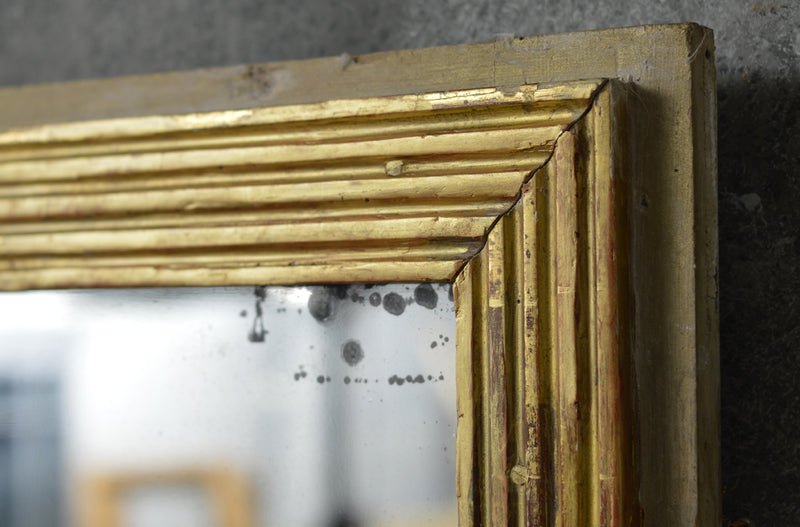 French 18th Century  reeded mirror.