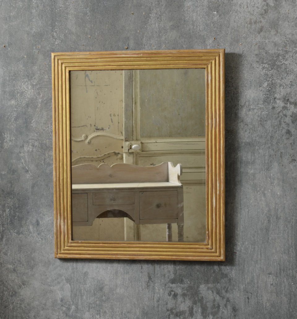 French reeded Bistro mirror