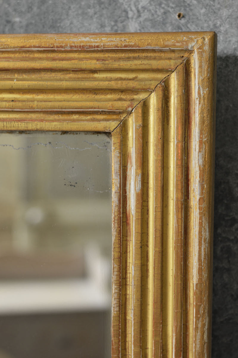 French reeded Bistro mirror