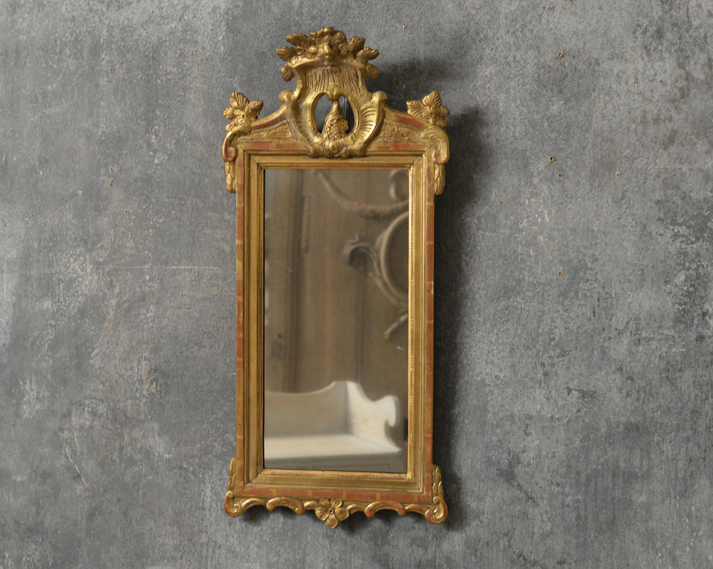 Swedish 18th Century carved mirror.
