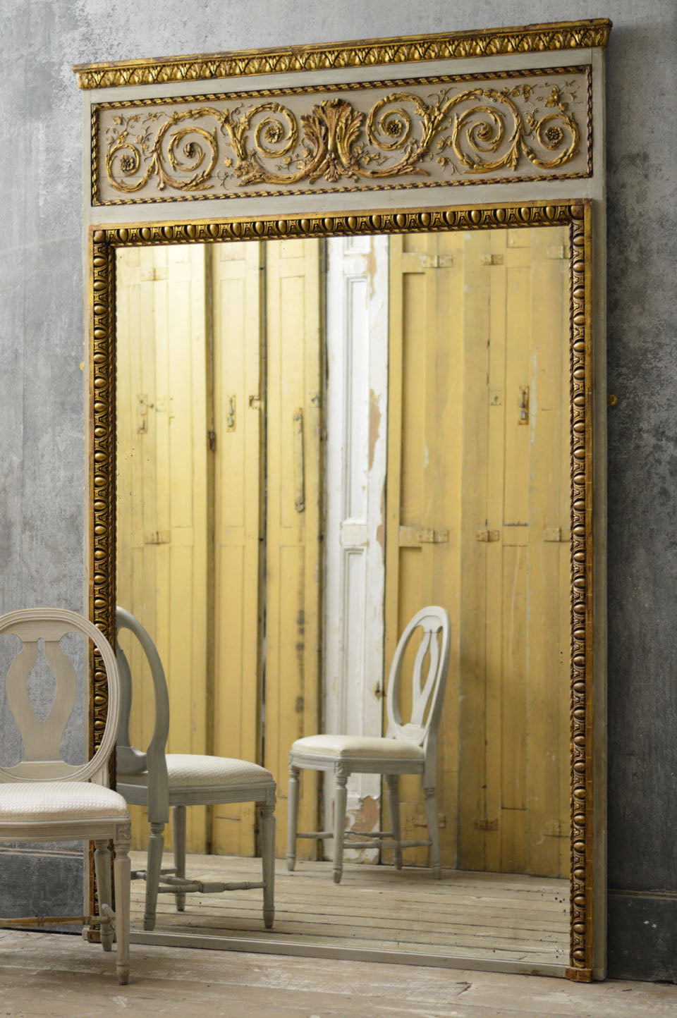 French 18th Century Large Trumeau mirror