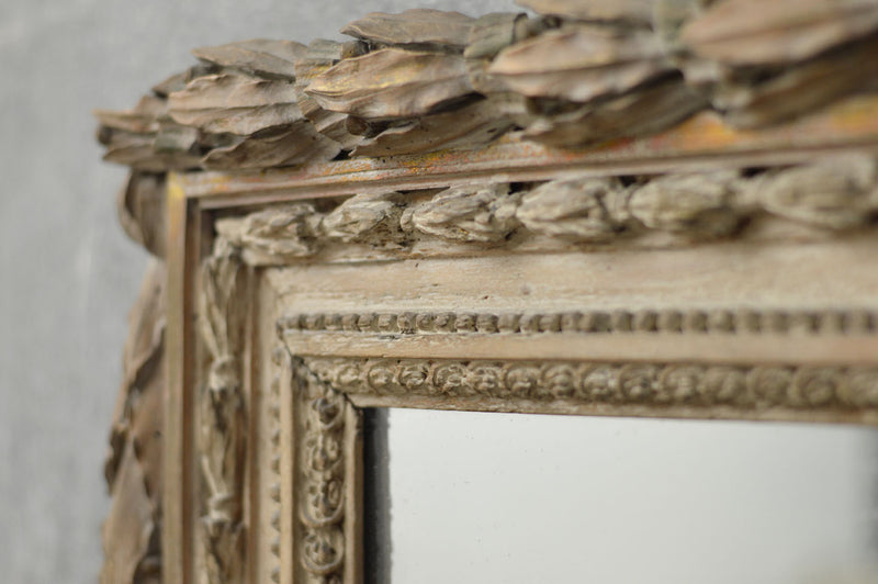 French 18th Century carved oak mirror