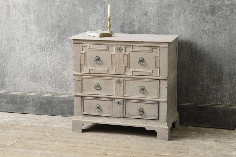 English 17th Century geometric chest on chest