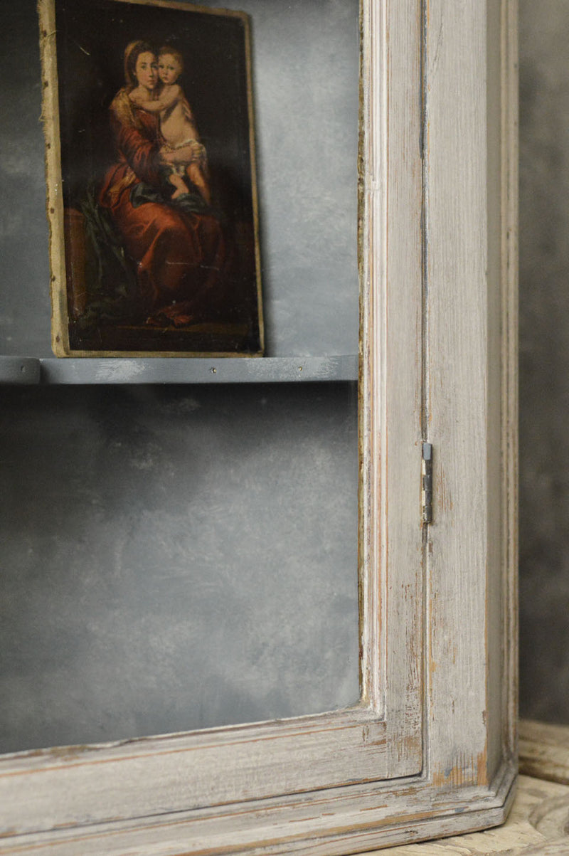 English Georgian corner display cabinet