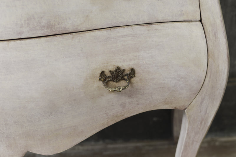 Dutch style painted bombe commode