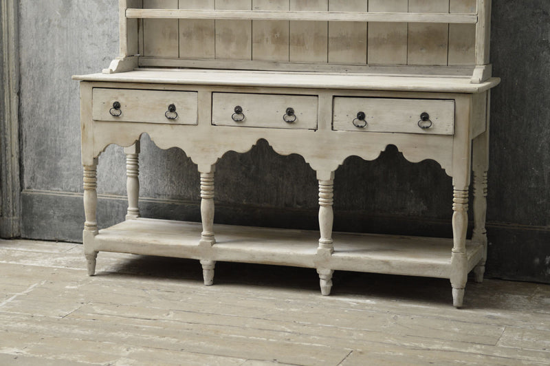 Early English 19th Century painted country dresser